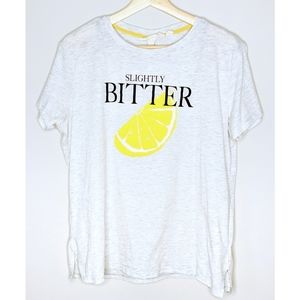 H&M logg slightly bitter gray graphic t-shirt med